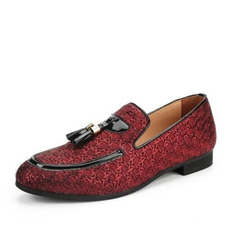 Eleganta Flätade Loafers I Läder