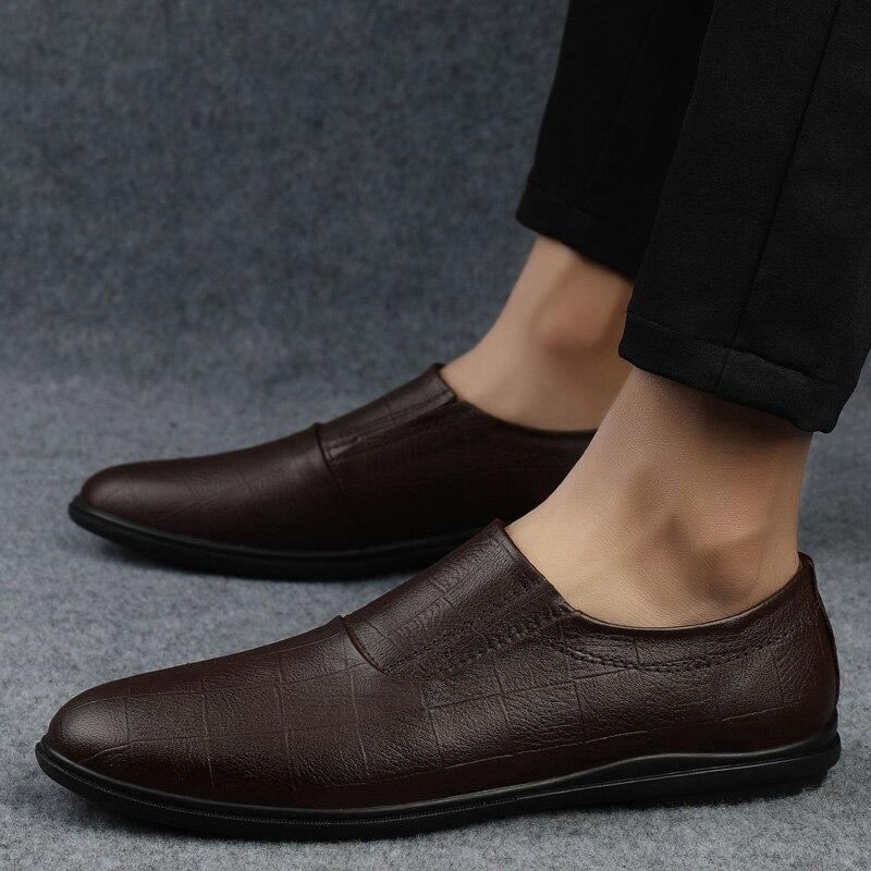 Läder Slip Loafers