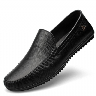 Läderskor Slip On Lyx Moccasin