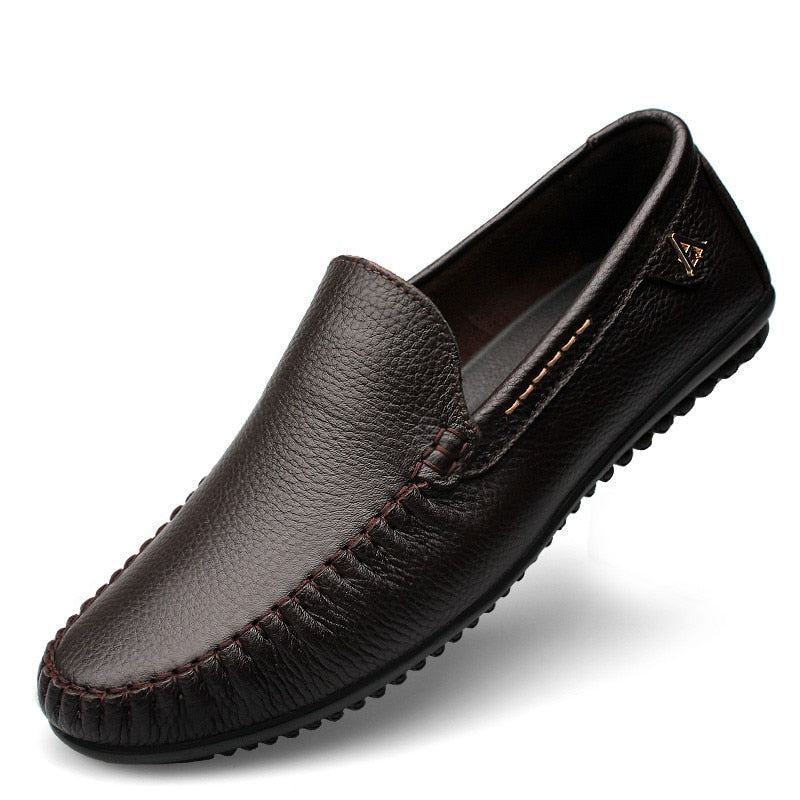 Läderskor Slip On Lyx Moccasin