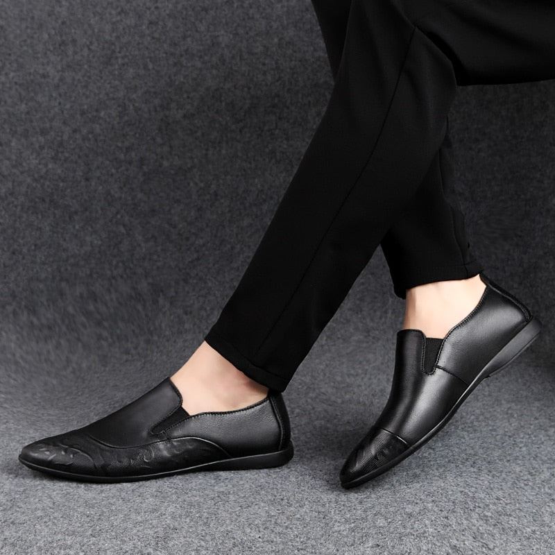 Slip-on Loafers I Äkta Läder