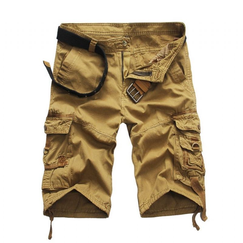 Bekväma Camo Cargo Shorts För Män