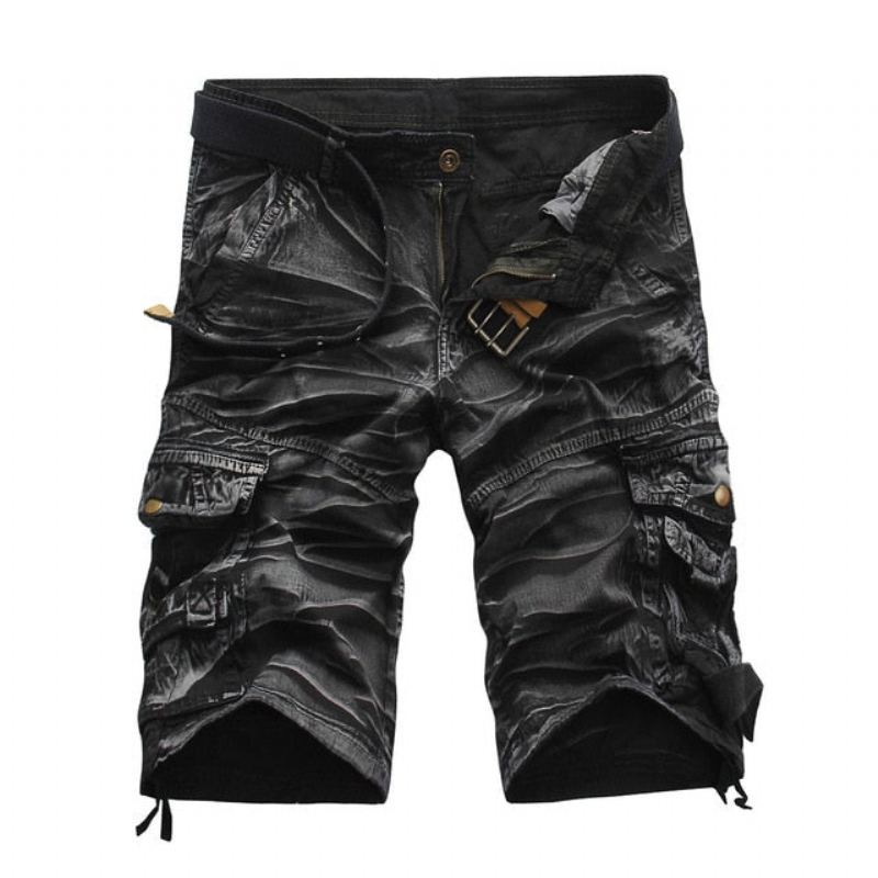 Bekväma Camo Cargo Shorts För Män