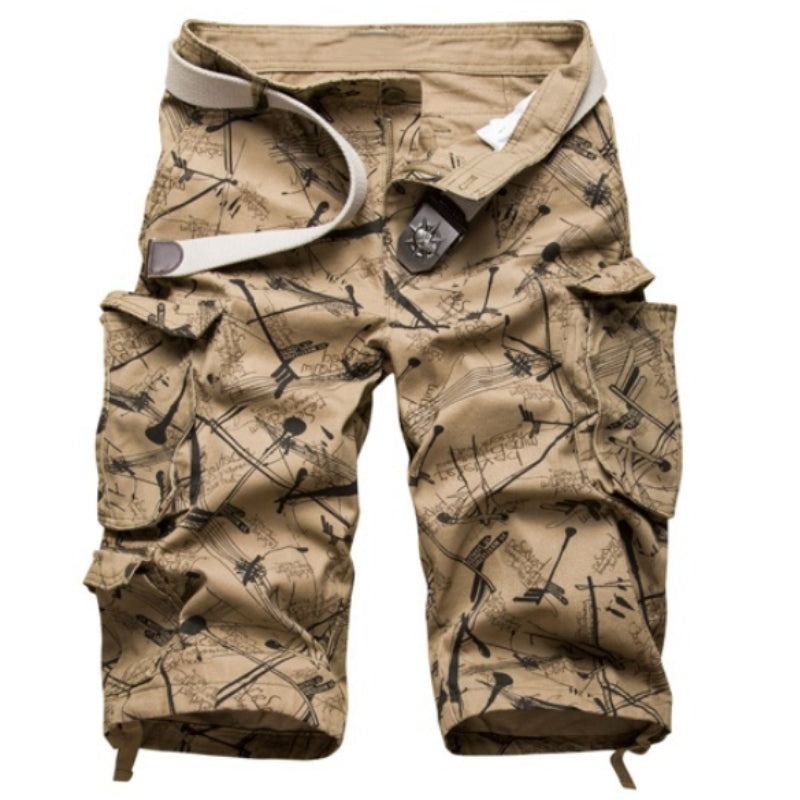 Bomull Camouflage Cargo Shorts