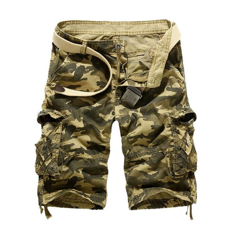 Bomull Camouflage Cargo Shorts