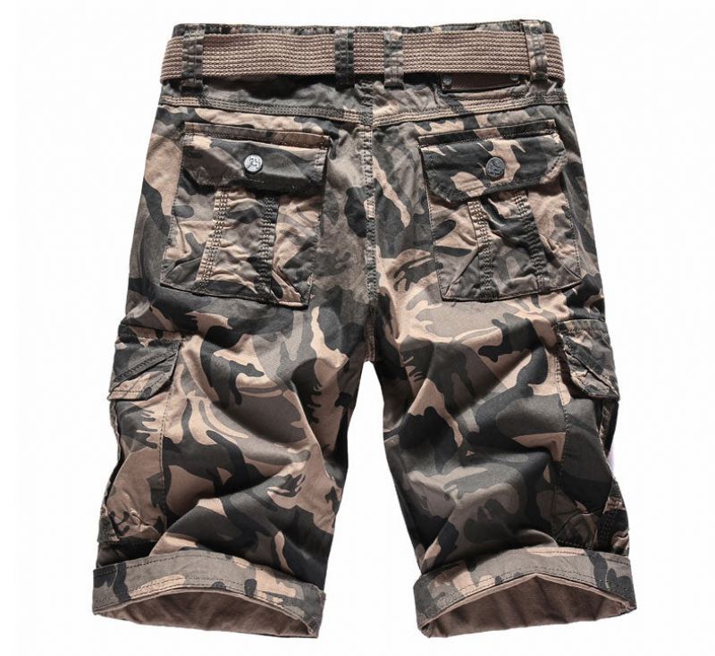 Camouflage Cargo Cotton Shorts