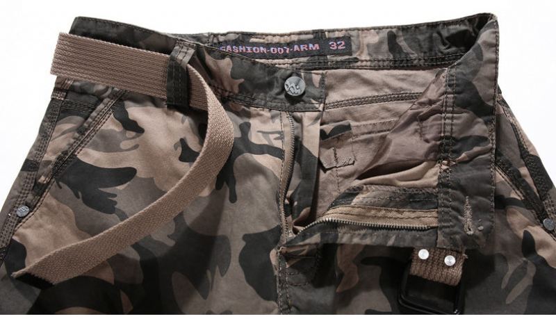 Camouflage Cargo Cotton Shorts