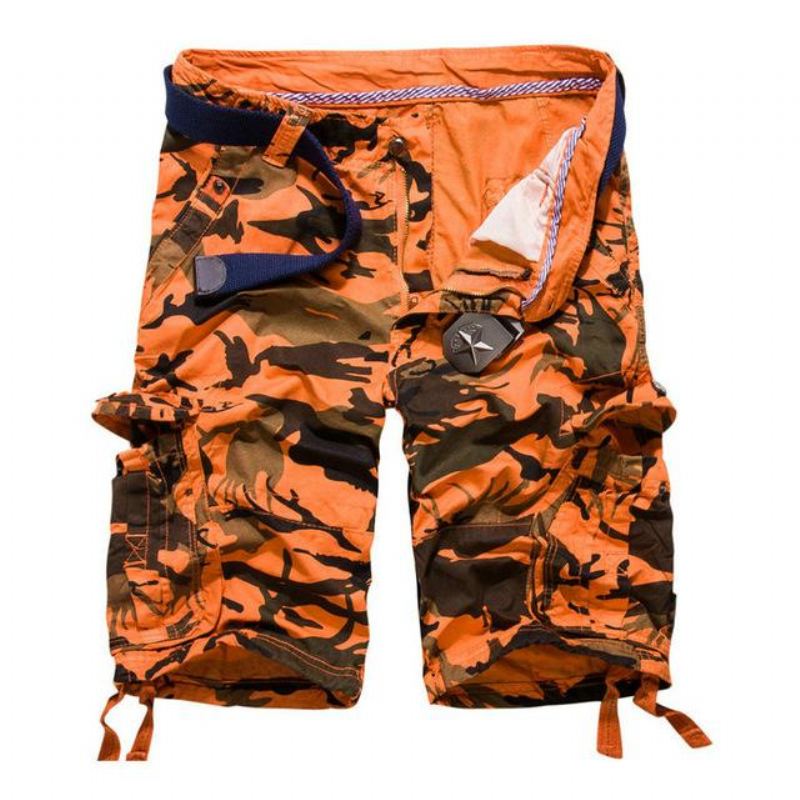 Camouflage Cotton Cargo Shorts