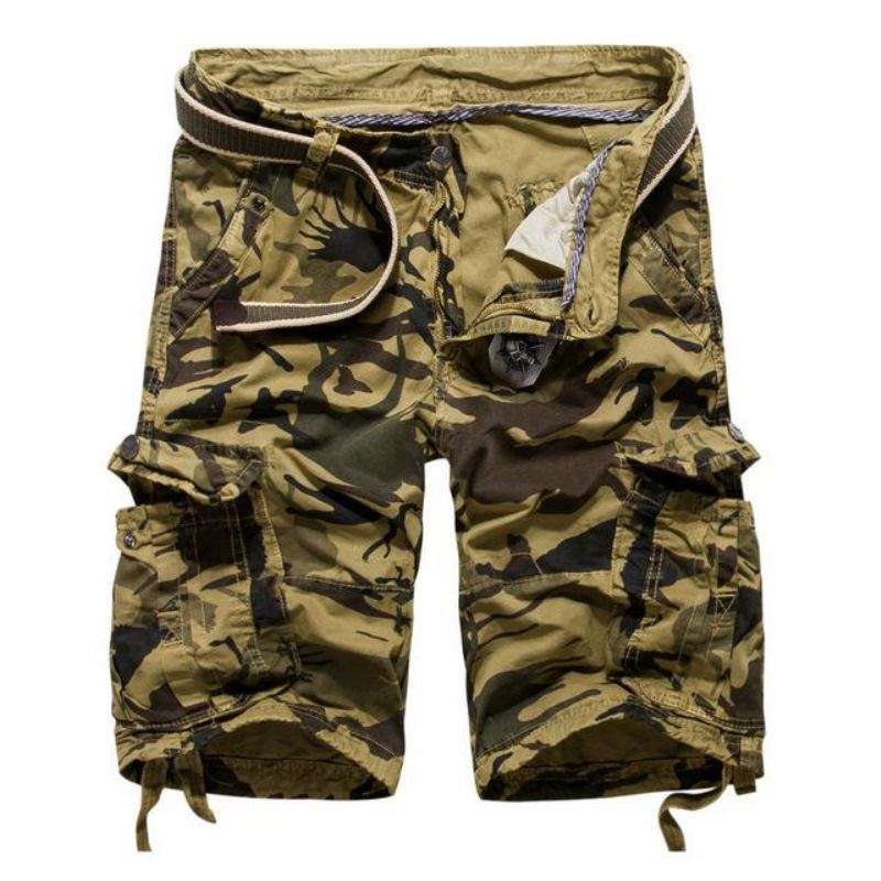 Camouflage Cotton Cargo Shorts