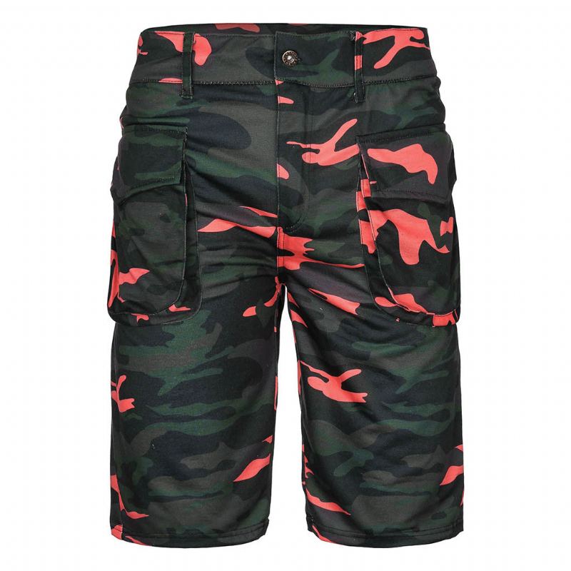 Camouflage Shorts Med Flera Fickor