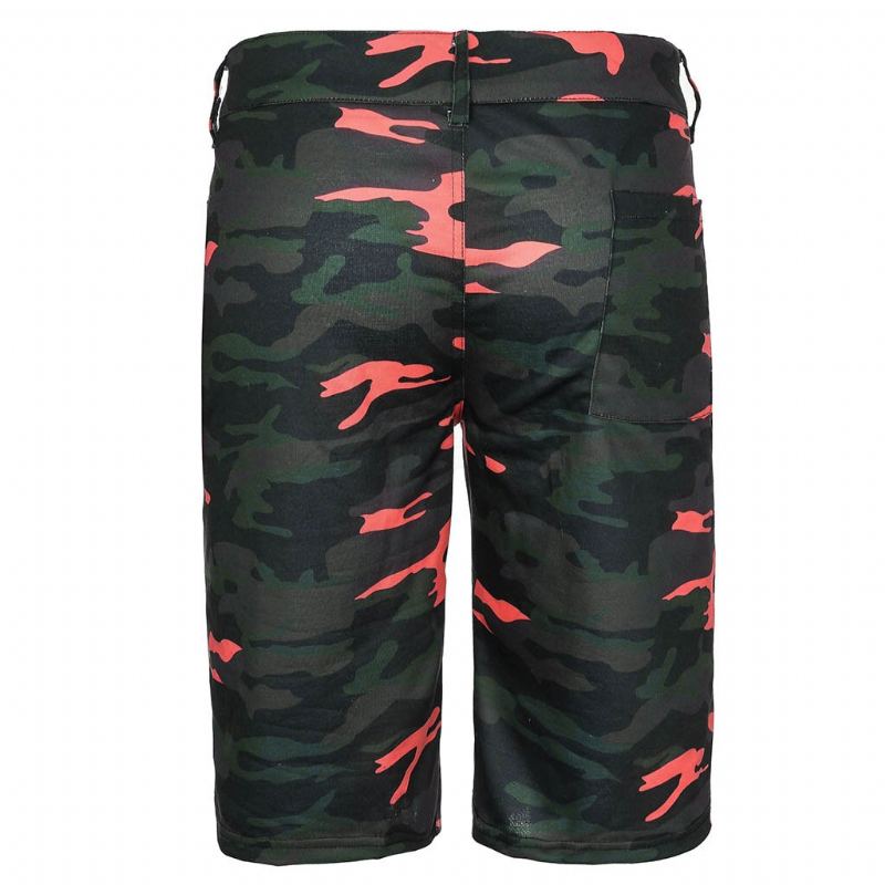 Camouflage Shorts Med Flera Fickor