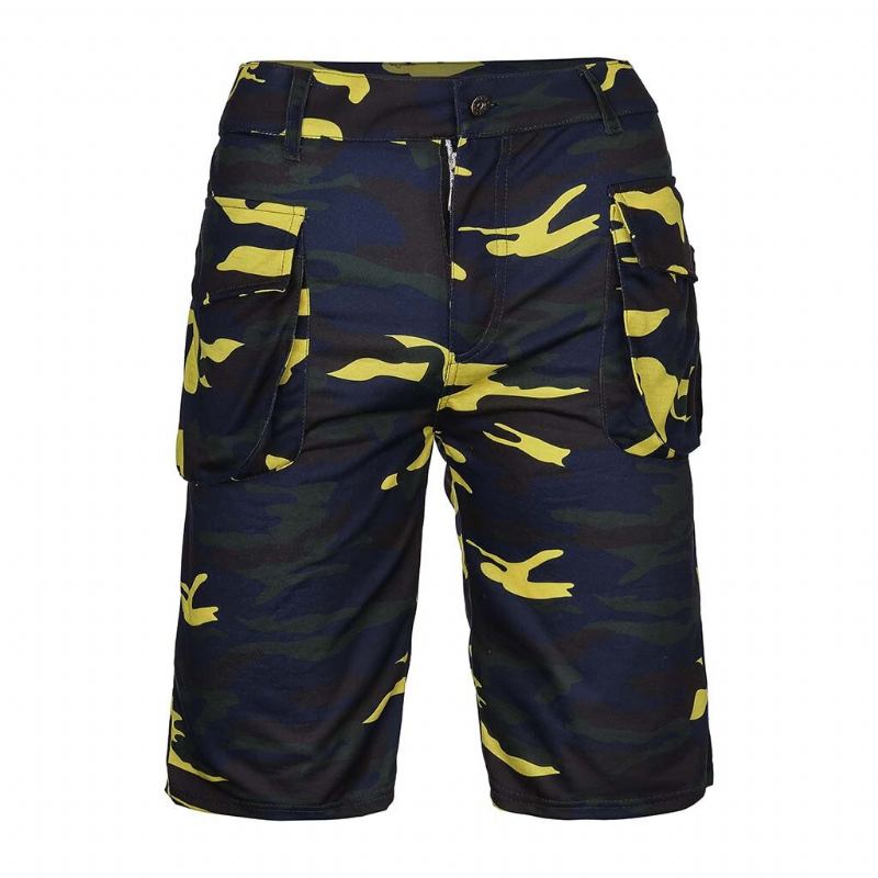 Camouflage Shorts Med Flera Fickor