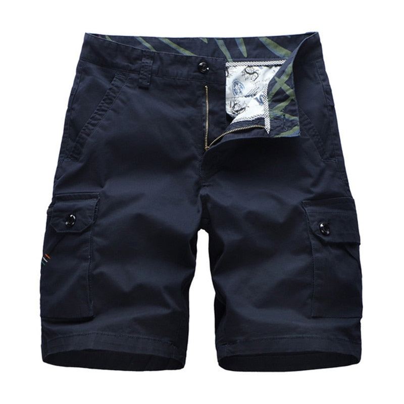 Cargo Multi Poket Solid Shorts