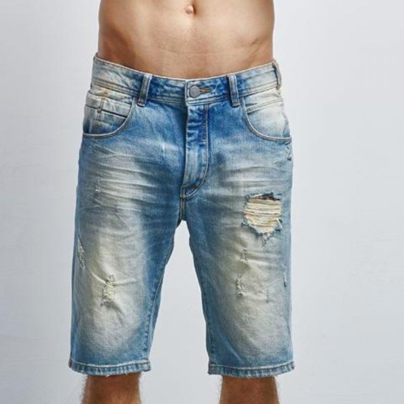 Casual Byxor Herr Jeans Kort