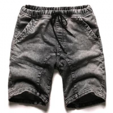 Denimshorts Med Elastisk Midja