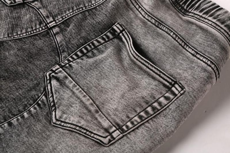 Denimshorts Med Elastisk Midja