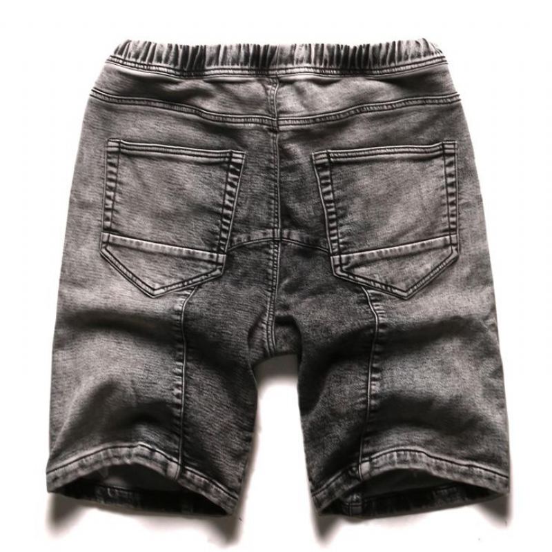 Denimshorts Med Elastisk Midja