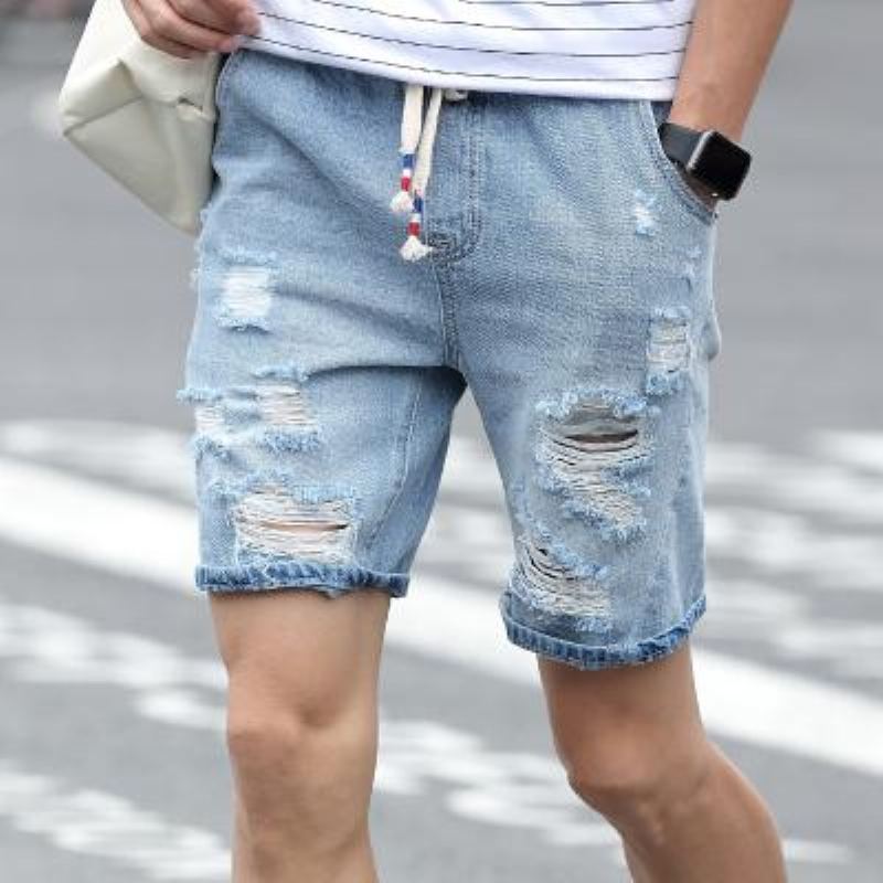 Designer Holes Jeansshorts