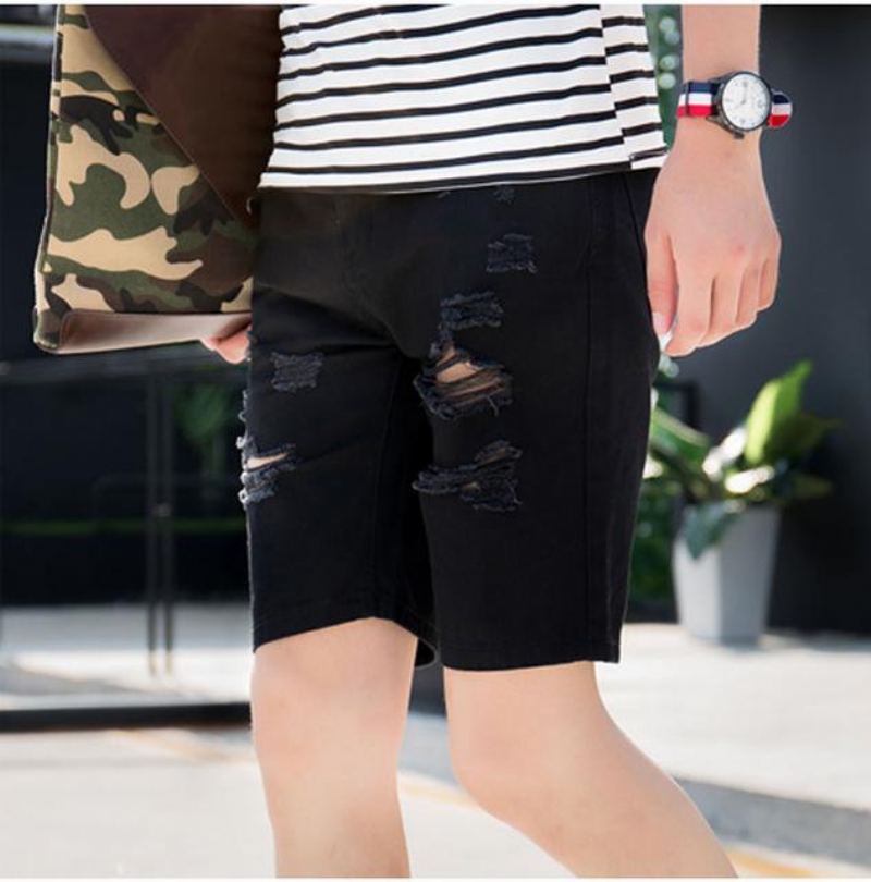 Designer Holes Jeansshorts