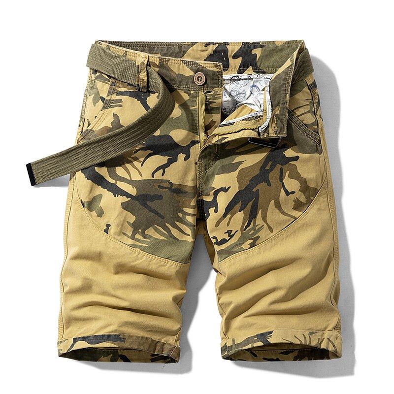 Half Camouflage Loose Cargo Short