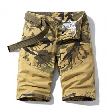 Half Camouflage Loose Cargo Short