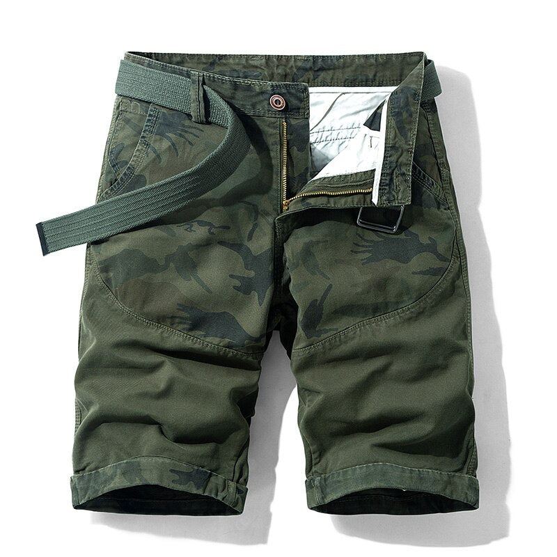 Half Camouflage Loose Cargo Short