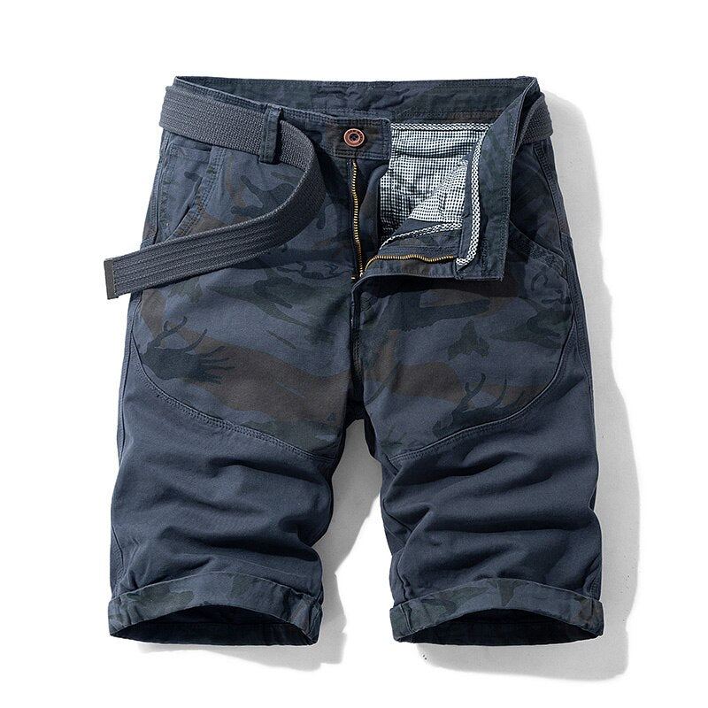 Half Camouflage Loose Cargo Short