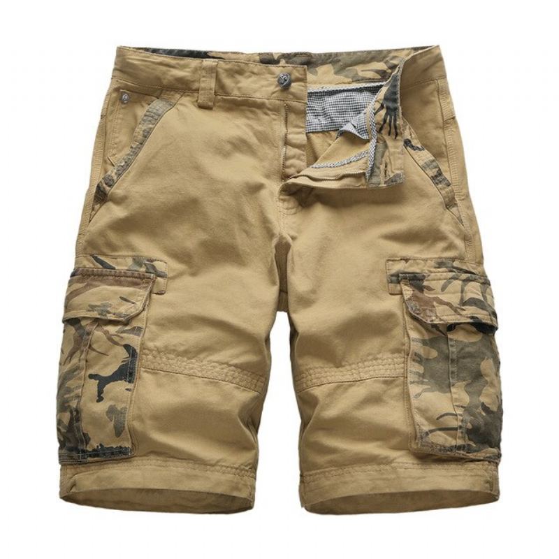 Högkvalitativa Cargoshorts I Militär Arméstil