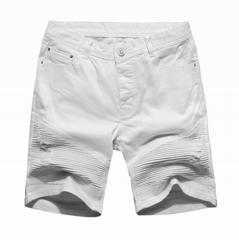 Italiensk Design Vita Elastiska Shorts