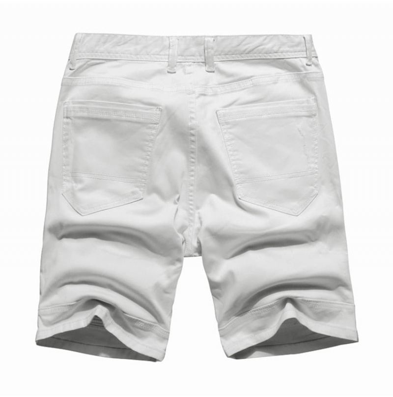 Italiensk Design Vita Elastiska Shorts