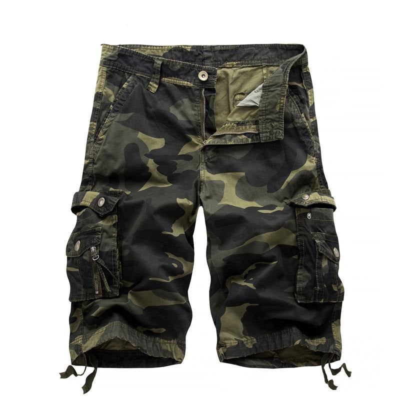 Militära Camo Cargo Shorts