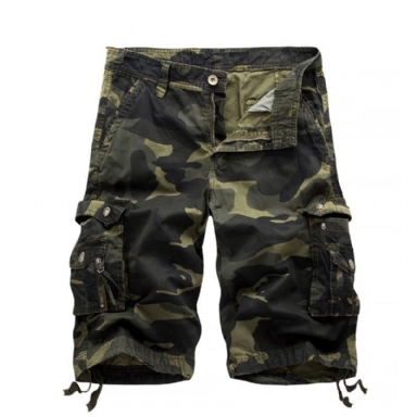 Militära Camo Cargo Shorts