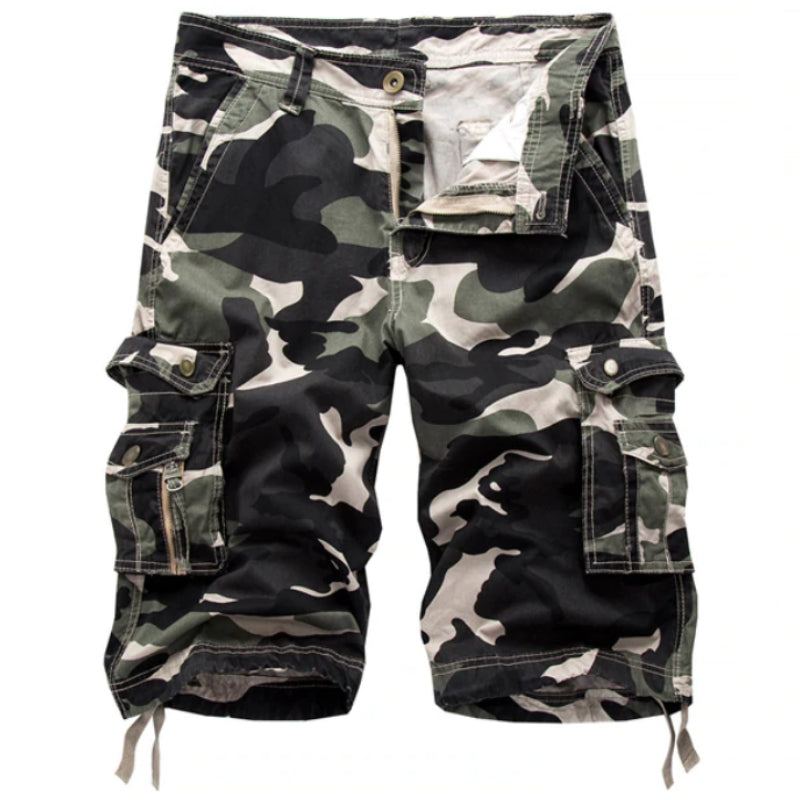 Militära Camo Cargo Shorts