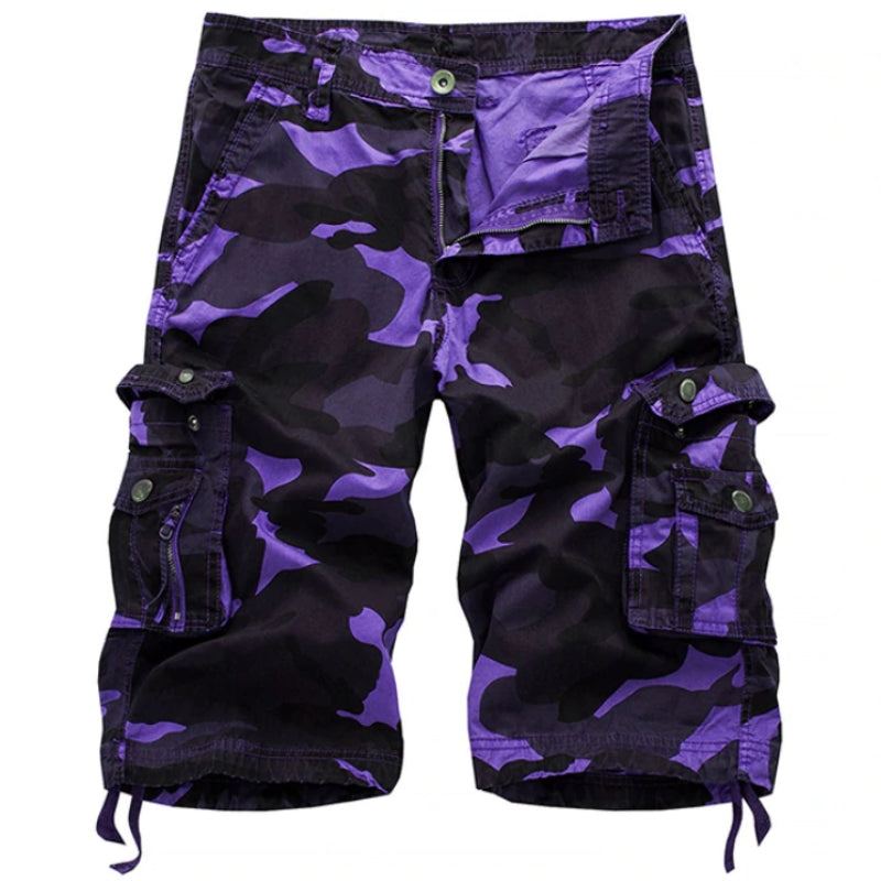 Militära Camo Cargo Shorts