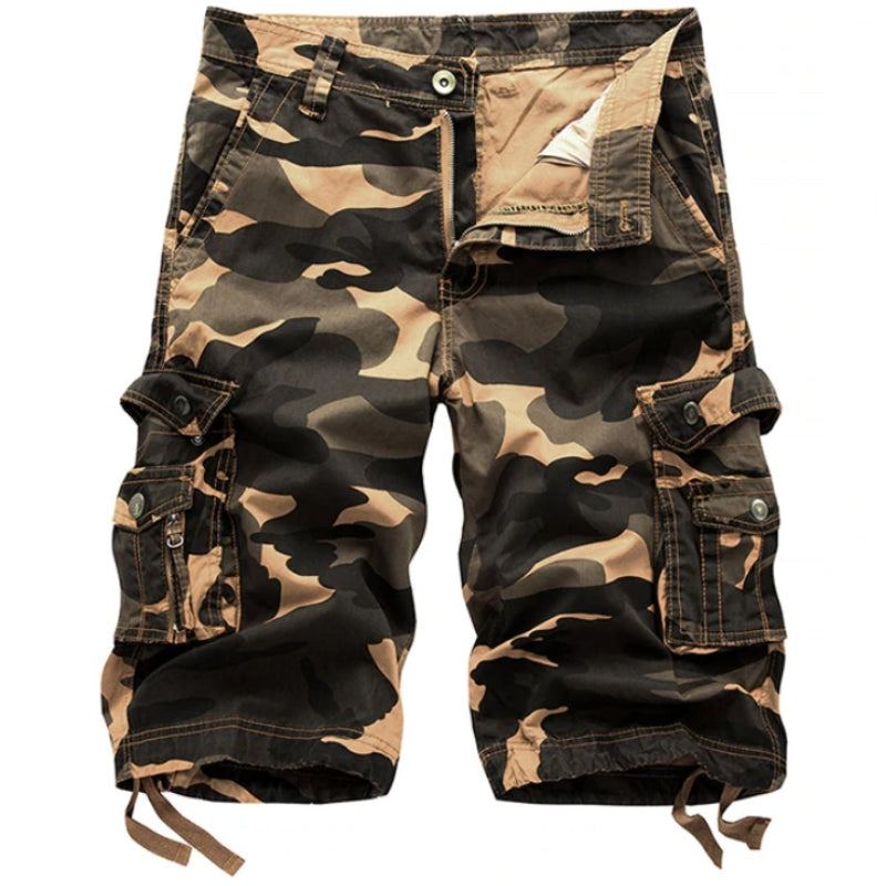 Militära Camo Cargo Shorts