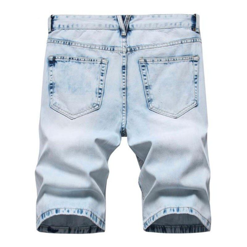 Ripped Bermuda Fashion Cotton Jeans Shorts