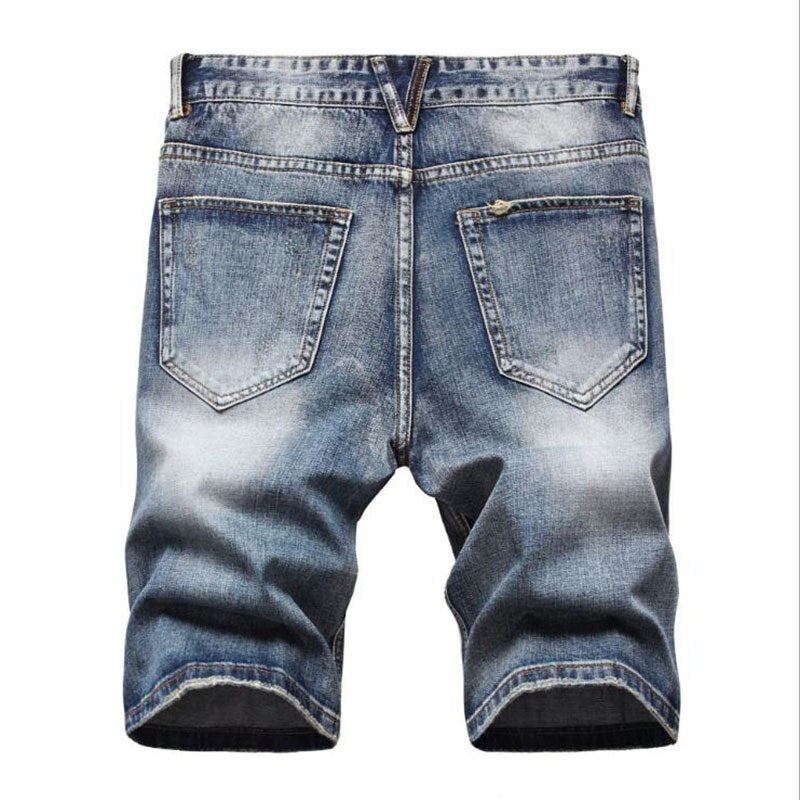 Ripped Bermuda Fashion Cotton Jeans Shorts