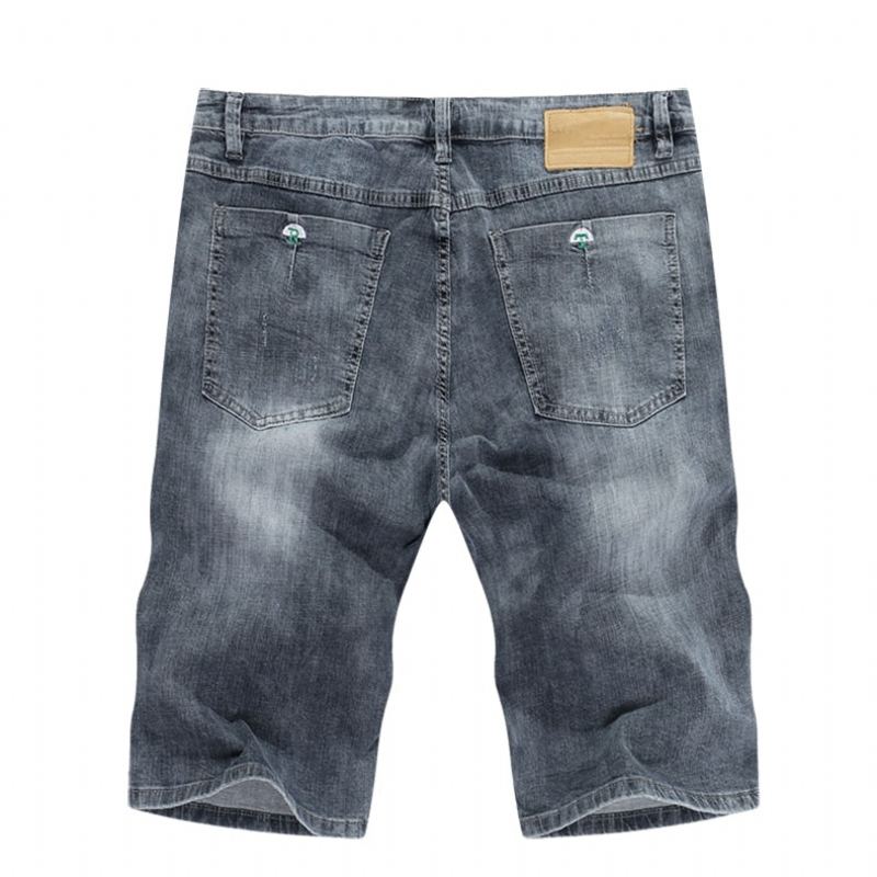 Ripped Elastisk Regular Fit Denim Short