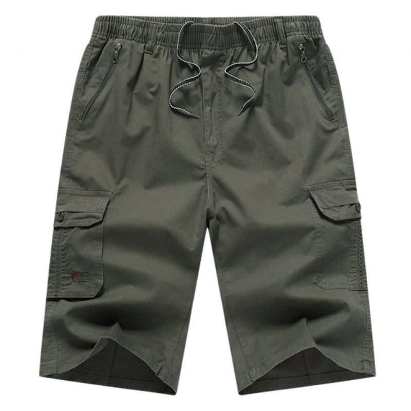 Sommar Knälånga Army Cargo Shorts