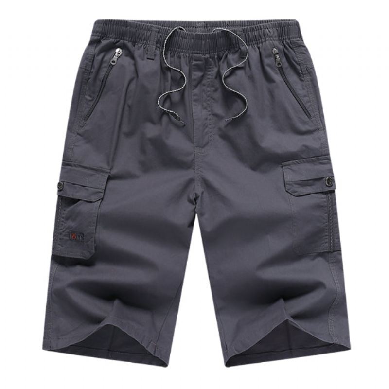 Sommar Knälånga Army Cargo Shorts