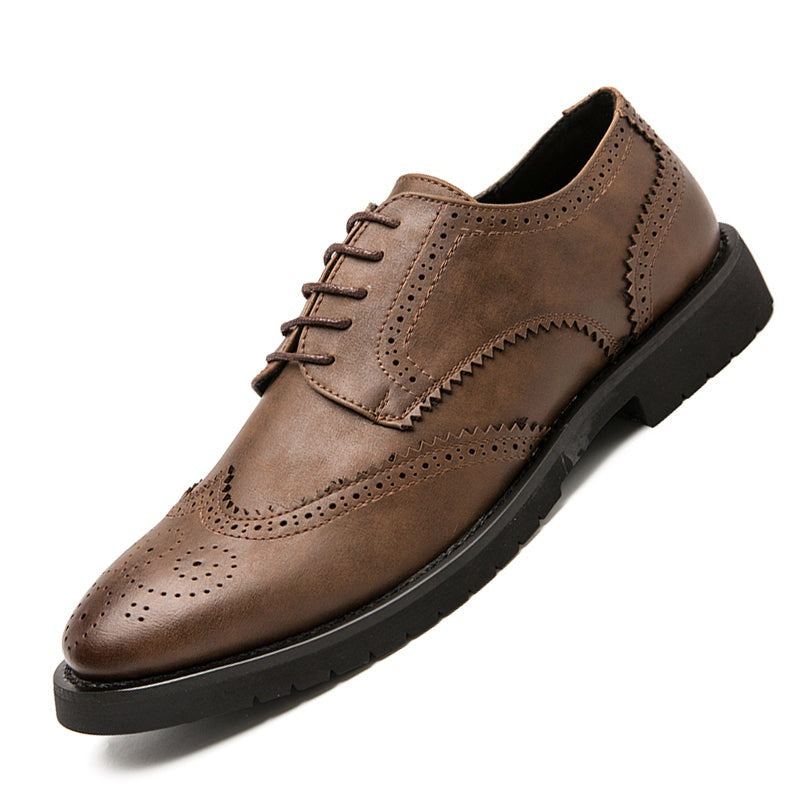 Män Brogue Brittiska Casual Leather Dress Shoes