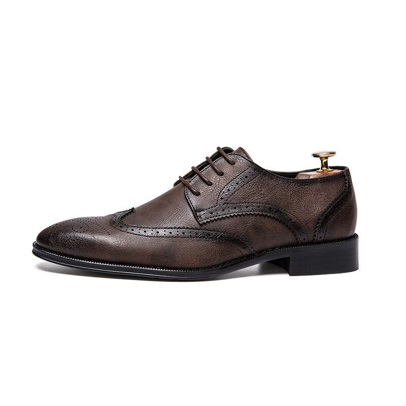 Män Retro Brogue Business Oxford Skor