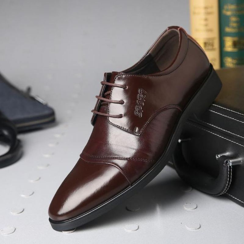 Oxfords Gentlemen Herr Dress Läderskor