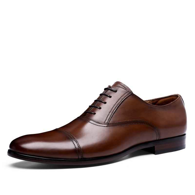 Retro Bullock Läder Oxford Skor