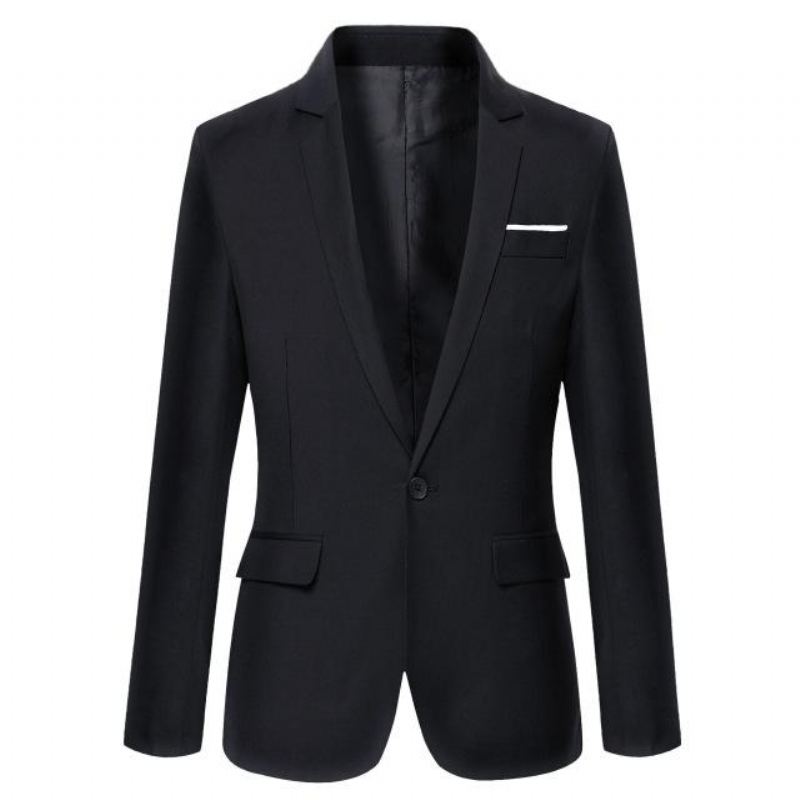 Casual Enfärgad Maskulin Blazer