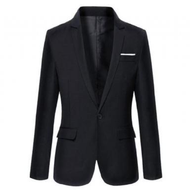 Casual Enfärgad Maskulin Blazer