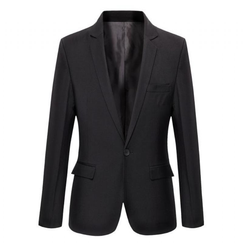 Casual Enfärgad Maskulin Blazer