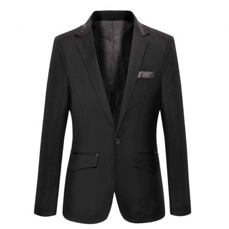 Casual Enfärgad Maskulin Blazer