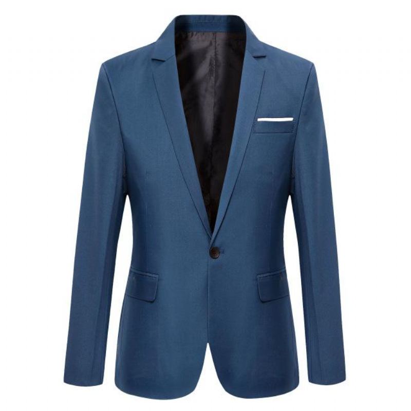 Casual Enfärgad Maskulin Blazer