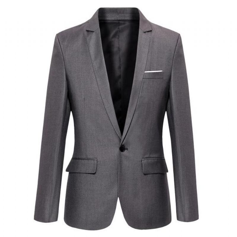 Casual Enfärgad Maskulin Blazer